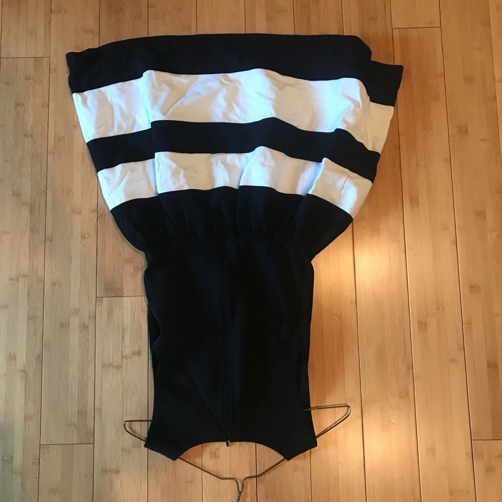black and white dress